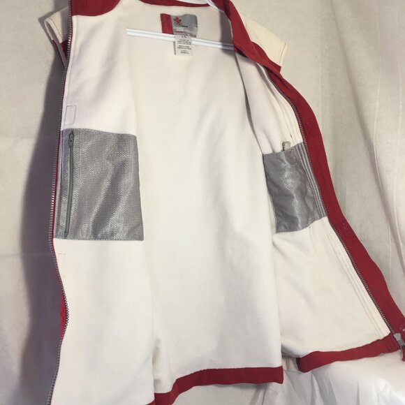 Roots Winter Olympic Athlete Vest Sydney 2000 L Red White 00190 Leaf Sleeveless - Picture 10 of 12